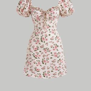 SHEIN Pink Floral Mini Dress